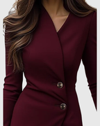 Women’s Wrap Button Midi Dress