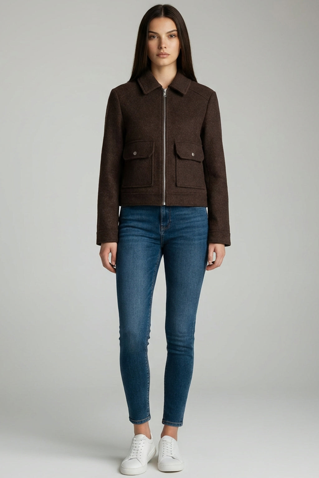 Women’s Zip Up Cropped Jacket